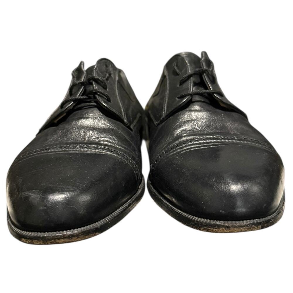 Bally Men’s Trino Black Leather Cap Toe Oxford Dress Shoe Italy Size 9 EEE - Picture 3 of 9